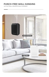 Humidificador de Aire Ultrasónico Eléctrico de 400 ml para el Hogar, <span class=keywords><strong>con</strong></span> Luz de Colores, Difusor de Aroma de Aceites Esenciales, <span class=keywords><strong>con</strong></span> Pantalla Digital y Reloj <span class=keywords><strong>Despertador</strong></span> - Product Image 3