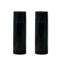 Bouteille de boisson en plastique ronde pour animaux de compagnie avec logo personnalisé, avec bouchon, transparente, jetable, bouteille cosmétique pour soins de la peau
