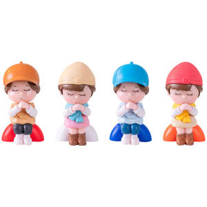 Paysage <span class=keywords><strong>couple</strong></span> garçons et filles figurines <span class=keywords><strong>main</strong></span>-fait boîte aveugle accessoires voiture bureau bibelot - Product Image 1