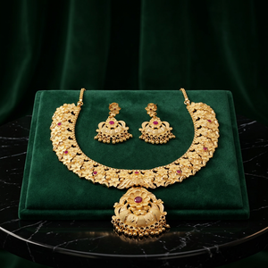 Conjunto de Joyería de Moda al por Mayor, Chapado en Oro de 14K, 18K, 24K, Diseño Floral Tradicional, Collares de Latón Bañados en Oro - Product Image 3
