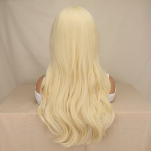 Perruque de cosplay pour film - <span class=keywords><strong>Cheveux</strong></span> longs synthétiques <span class=keywords><strong>bouclés</strong></span> micro, blond clair, résistants à la chaleur - Product Image 5