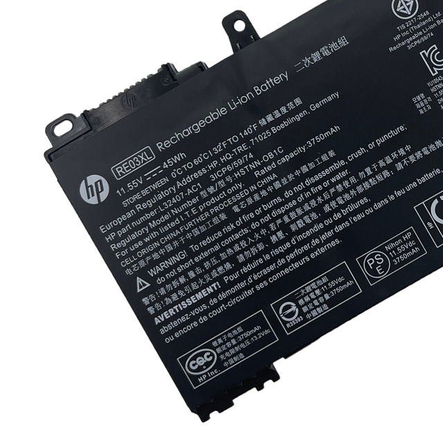 Genuine New Laptop Battery  L33637-002 3-Cell RE03XL REO3XL Battery for HP ProBook 430 440 445 450 G6