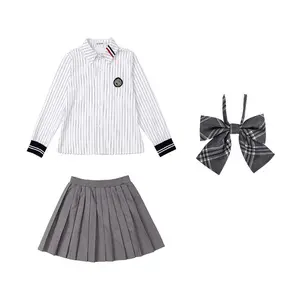 Uniforme escolar japonês para meninas, traje de manga comprida para cosplay, roupa de jardim de infância para crianças