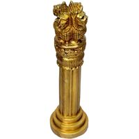 PARIJAT HANDICRAFT Pilier Ashoka en laiton au design moderne 5.5 pouces Colonne romaine miniature Emblème national Inde Statue Mini Showpiece