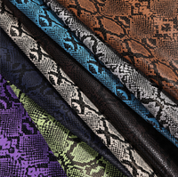 Cuir PU Métallisé Élastique Imperméable Imprimé Effet Peau de Serpent pour Sacs de Siège de Voiture, Canapés, Gants, Chaussures, Textile de Maison et Mobilier