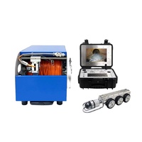 Robot d'inspection de canalisations d'égouts CCTV avec caméra et mesure laser, mise au point électrique pour l'inspection industrielle des pipelines