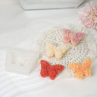 Beau nouveau Style fleur papillon résine époxy savon Silicone moule Fondant gâteau décoration moules pour bricolage fabrication à la main