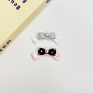 Cute Princess Style Pet Hair <b>Clips</b> For Dogs Cats Nylon Bowknot S 2.3cm M 2.8cm Solid Color Hair Accessories - Product Image 1