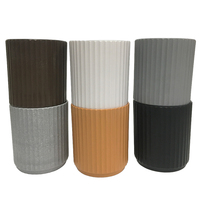 Kit de pots à fleurs en mélamine imitation céramique de style campagnard pour plantes succulentes, pots suspendus en plastique pour jardin extérieur, usage quotidien