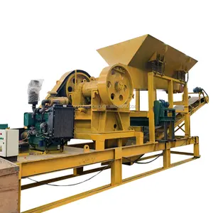 wheel mounted mobile jaw crusher , mining crusher machine/iron ore crushing plant