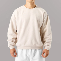 Sweat-shirt col rond lourd pour homme, personnalisé OEM, sans poche, couleur unie, pull vierge, fabricant