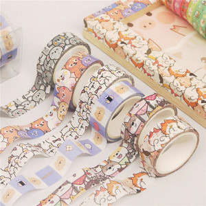 เทปวาชิลายสัตว์น่ารัก 18 ม้วน สำหรับงาน DIY ตกแต่งสมุดบันทึก ของขวัญ นำเข้าจากต่างประเทศ - Product Image 2