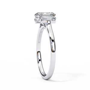 Anillo de Compromiso de Diamante Cultivado en Laboratorio con Corte Brillante en Oro Sólido de 18K para Mujer, Certificado IGI, Chapado en Rodio, Color Blanco D, Láser - Product Image 3