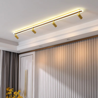 Plafonnier magnétique linéaire moderne à LED COB, CRI 95 élevé, dimmable, en alliage d'aluminium, pour éclairage de surface et spots sur rail