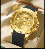 Montre à quartz avec lumière nocturne, cadeau de Noël tendance pour homme