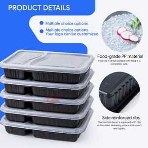 Boîtes à lunch et contenants d'emballage alimentaires en RPP à 2 compartiments - Product Image 3