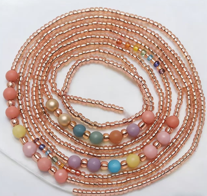 Chaîne de taille africaine en coton avec 7 pierres chakras et cristaux, bijoux de corps pour femme, grande taille, collection été - Product Image 5