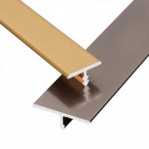 High Quality Aluminum Alloy Modern Edge Trim T-shaped Waterproof Self-adhesive <b>Tile</b> Accessories for Home Wall Corners - Product Image 1