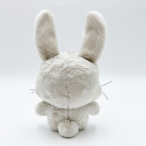 कस्टम ओएम छोटे 10 सेमी ग्रे स्टंड मोड़ कान के साथ लंबे कान के साथ सींग का बना हुआ खिलौना खरगोश - Product Image 6