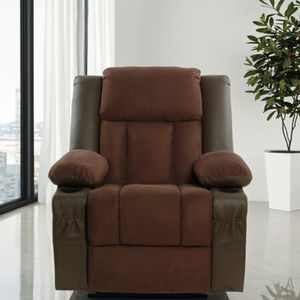Couverture en cuir de meubles chaise inclinable multi-positions réglable de style européen <span class=keywords><strong>pour</strong></span> personnes âgées avec massage chauffant - Product Image 1