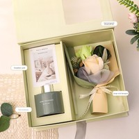 Cadeau de la Saint-Valentin, diffuseur d'aromathérapie artisanal sans alcool, ensemble en bois et verre, souvenir parfumé pour anniversaire