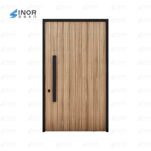 ขนาดมาตรฐาน2000*2400*200ประตูทางเข้าไม้โอ๊คสมัยใหม่ - Product Image 4