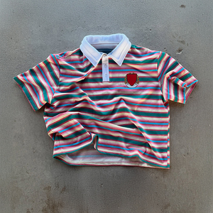 Camiseta Polo de Manga Corta Personalizada para Hombre, Diseño de Rayas con Colores Personalizados, Bordado, Estilo Casual de <span class=keywords><strong>Verano</strong></span> - Product Image 1