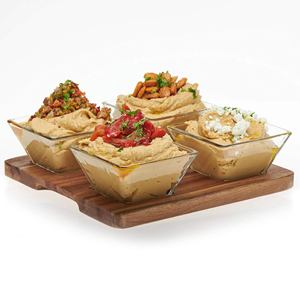 Creative Divided <b>Snack</b> <b>Tray</b> For Home Use Food Serving Plate With Compartment Wooden <b>Trays</b> For Dried Fruit Candy Storage - Product Image 1