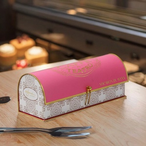 Customized Patterns Biodegradable Luxury Delicate Arch Shaped Cardboard Special Shaped <b>Box</b> Dessert Macaron Gift Paper Container - Product Image 1