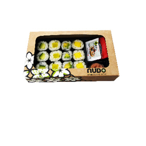 disapoble take away kraft sushi box with PLA window