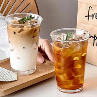 Verre épaissi clair coréen personnalisé en vrac Latte Americano lait tasse Logo maison eau thé verres à café