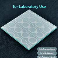 Verre conducteur ITO à faible résistance de surface, verre conducteur transparent gravé au laser