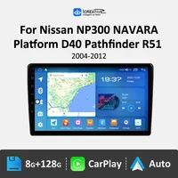 Autoradio QLED 8 + 128G pour Nissan NP300 NAVARA plate-forme châssis D40 Pathfinder R51 2004-2012 stéréo sans fil CarPlay Android 10.0