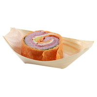 Barquettes à sushi modernes en bois naturel, jetables et biodégradables, pour le camping, les fêtes et l'hôtellerie
