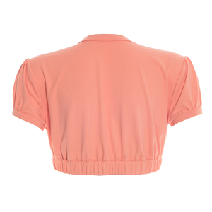 Viviblook Y26TP056 – Nouveau haut décontracté d'été pour femme, sexy, col en V, plissé, boutonné, court, à manches courtes, pour dames - Product Image 5