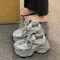 Chaussures de sport décontractées pour femmes, style coréen, à semelle épaisse, respirantes, légères, antidérapantes, printemps-automne 2025