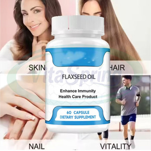 VitaSpring OEM 아마 씨 오일 캡슐 블랙 씨 심장 피부 모발 건강 지원 맞춤형 아마씨 오일 캡슐 - Product Image 2