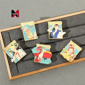 เข็มกลัดโลหะ<span class=keywords><strong>วันพีซ</strong></span> อนิเมะญี่ปุ่น ลูฟี่ ซันจิ โซโล นามิ ทำจากโลหะผสม - Product Image 4