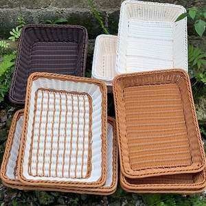 Cesta de Mimbre para Exhibición de Frutas, Cesta de Pan Tejida a Mano y Contenedor de Almacenamiento para Aperitivos - Product Image 2