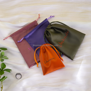 Bolsa de Embalaje de Joyería de Satén de Seda Personalizada, 9*12cm, Lujosa, a Prueba de Polvo, para Guardar Collares, Maquillaje, Bodas/Navidad - Product Image 2