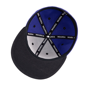 Gorra Ajustada de Moda TCAP China Personalizada de 6 Paneles con Bordado Plano de Lana Acrílica - Product Image 5