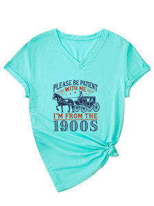 Hot-selling high-quality <b>T</b>-<b>shirt</b> custom fashion trend <b>ladies</b> <b>V</b>-<b>neck</b> short-sleeved <b>T</b>-<b>shirt</b> bottoming <b>shirt</b> wholesale - Product Image 5