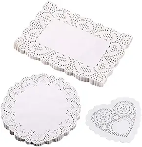 Venda quente 12 polegadas de renda de papel doilies usando para decoração doilies almofada de papel