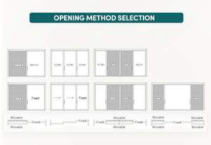 Cửa sổ trượt zekin bảo mật cao nhôm bền với cửa sổ kính ba cho các tùy chọn màu sắc văn phòng - Product Image 4