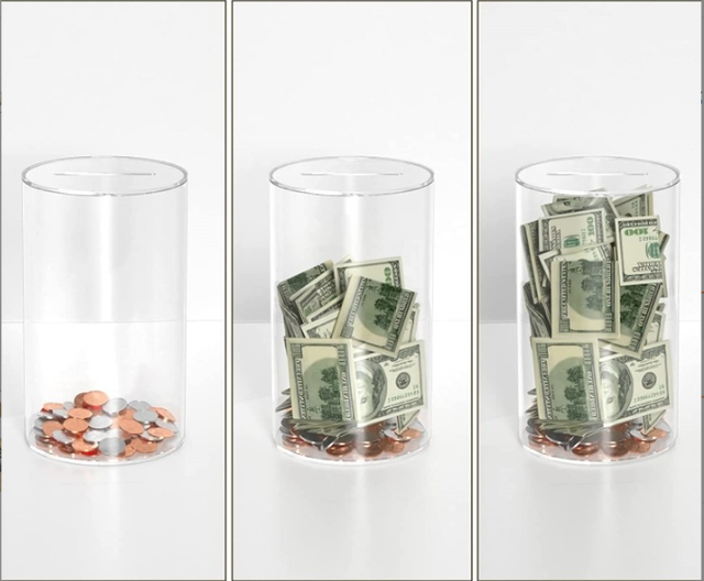 High Quality Customized Clear Acrylic Piggy Bank Coin Saving Bank for Kids