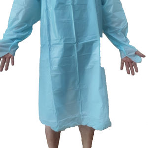 Emballage individuel médical robe d'isolation jetable robe CPE avec trous pour les pouces 10 pièces/paquet - Product Image 5