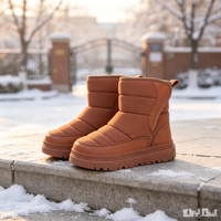 Bottes de neige pour enfants en gros, plusieurs tailles, noires, roses, violettes, doublées de fourrure, imperméables, antidérapantes, pour l'hiver froid