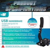 Sistema de frenos Logitech de alta calidad, Sensor Hall de 16 bits, Sim de freno de mano Usb con palanca de cambios 6 + R para juegos de carreras G25/27/29 T300 T500