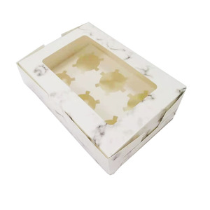 Cajas de Papel para Cupcakes, Diseño Nuevo <span class=keywords><strong>2022</strong></span>, Paquete de 6, Envases para Pasteles y Muffins, Caja de Papel para Alimentos - Product Image 2
