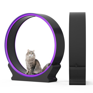 Kingtale Custom Smart LED <strong>Cat</strong> <strong>Exercise</strong> <strong>Wheel</strong> Large <strong>Cat</strong> <strong>Wheel</strong> Exerciser for Indoor with Non Slip Runway Lock Pin - Product Image 1